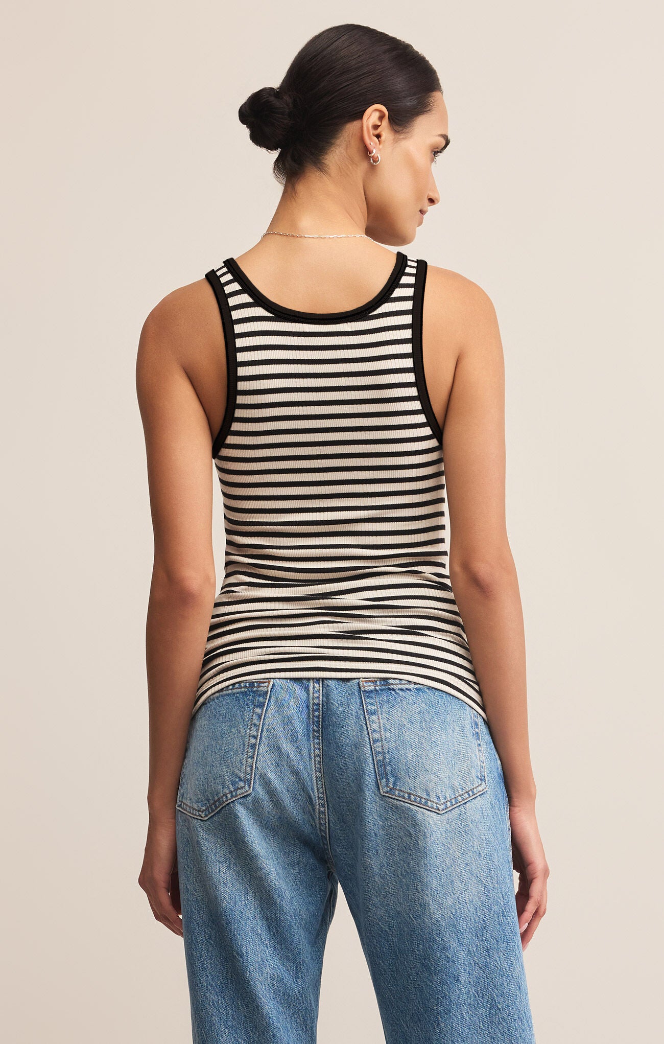 Classic Striped Scoop Tank-Basic Tanks + Tees-Happy on Main