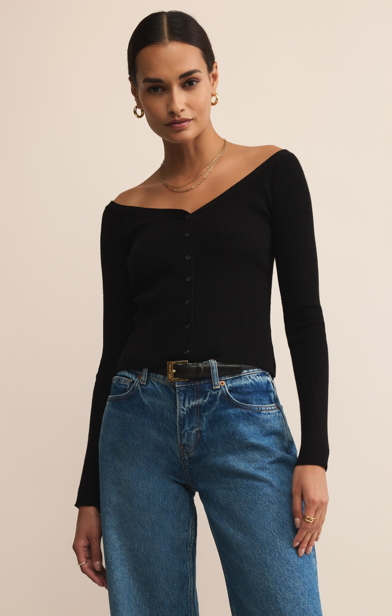 Jovy Sweater Top-Casual Tops-Happy on Main