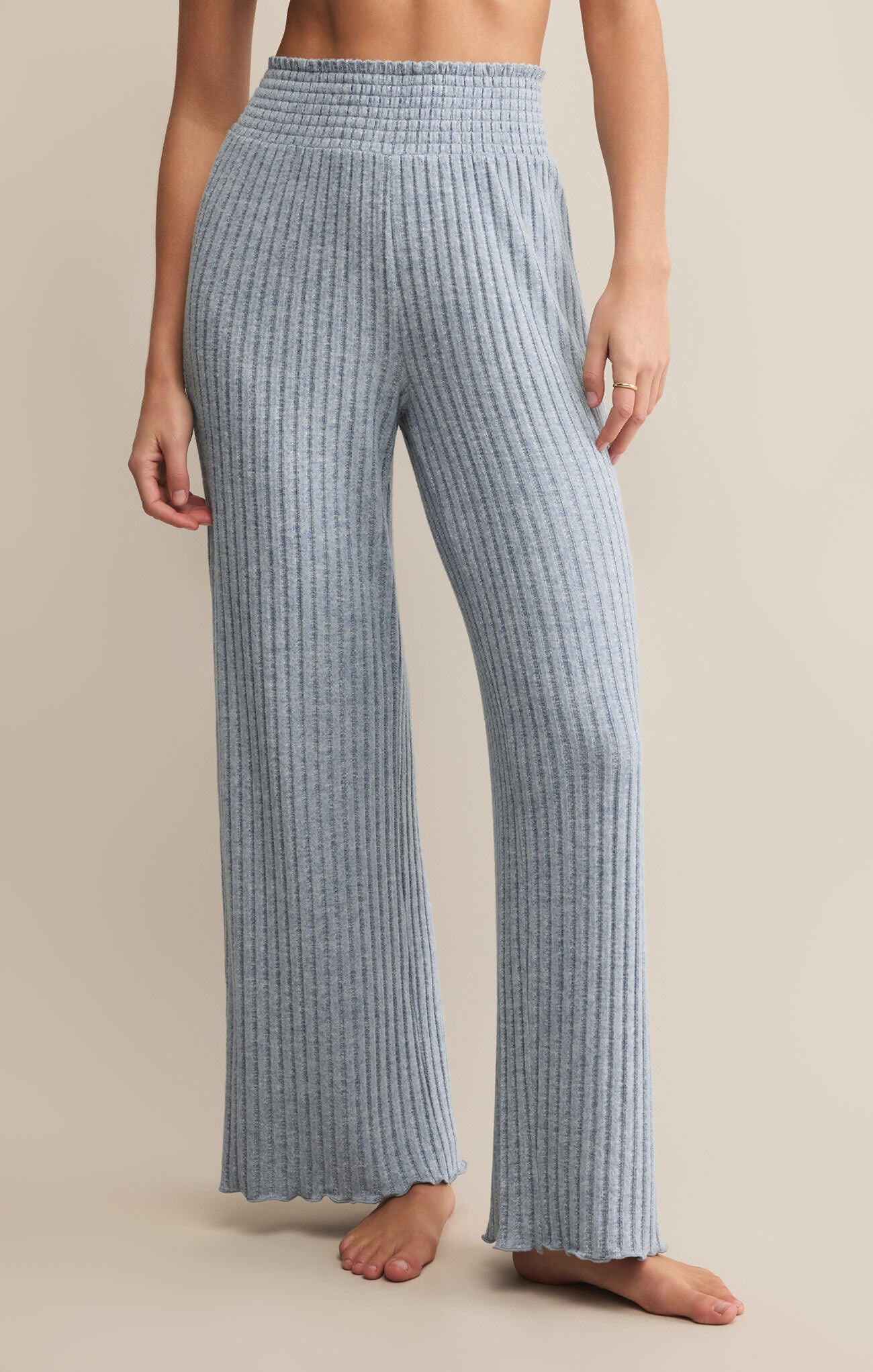 Dawn Smocked Rib Lounge Pant.