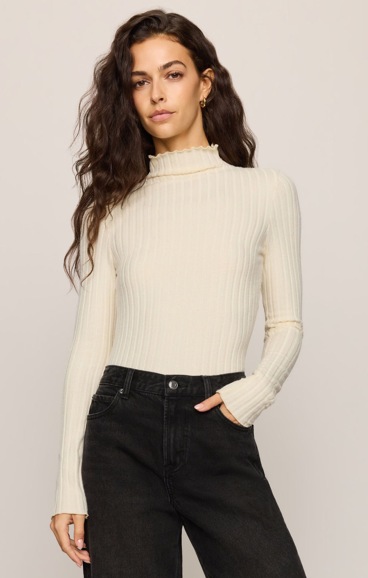 Hattie L/S Top - Antique White-Z Supply-Happy on Main