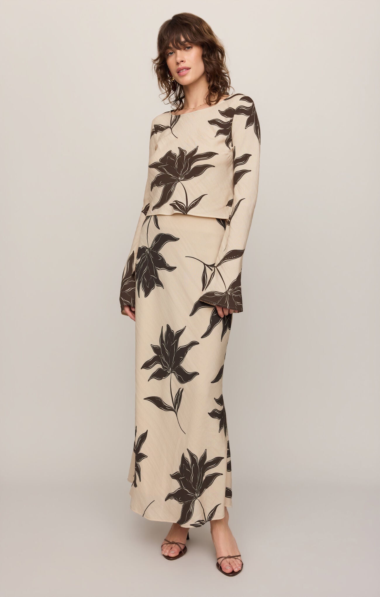 Europa Clem Floral Skirt - Soft Ecru-Z Supply-Happy on Main