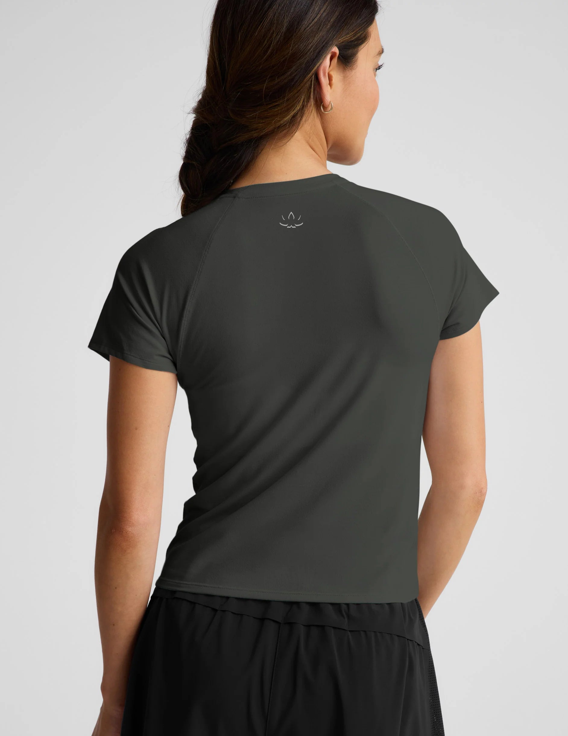 Breezeweight Active Short Sleeve Tee - Slate Green-Beyond Yoga-Happy on Main