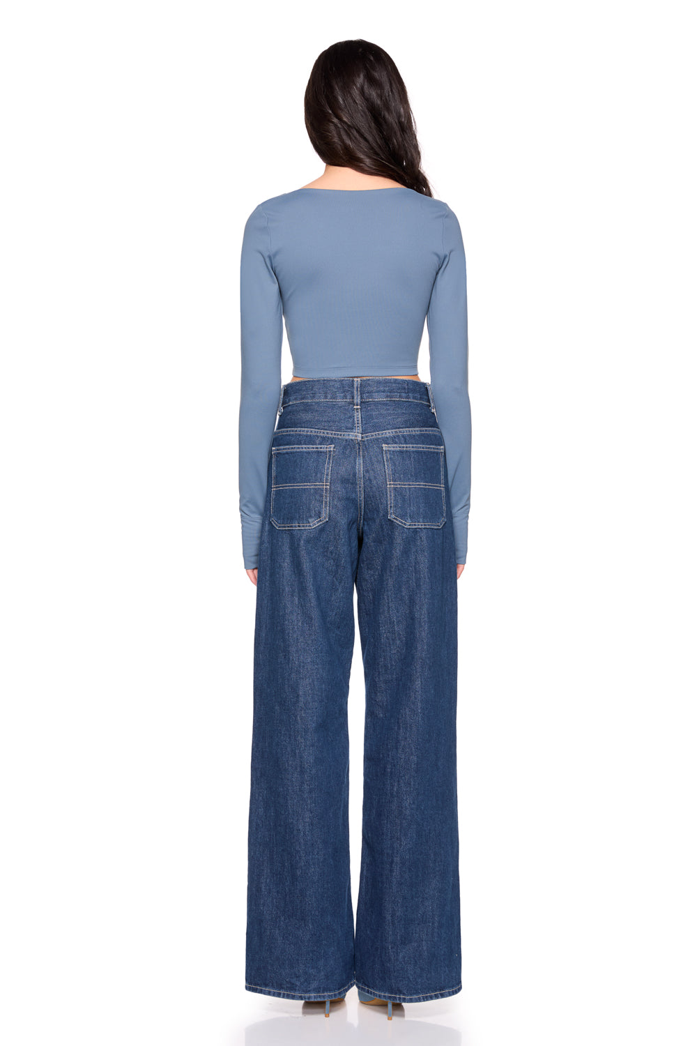 Scoop Front Thumb Hole LS-Casual Tops-Happy on Main