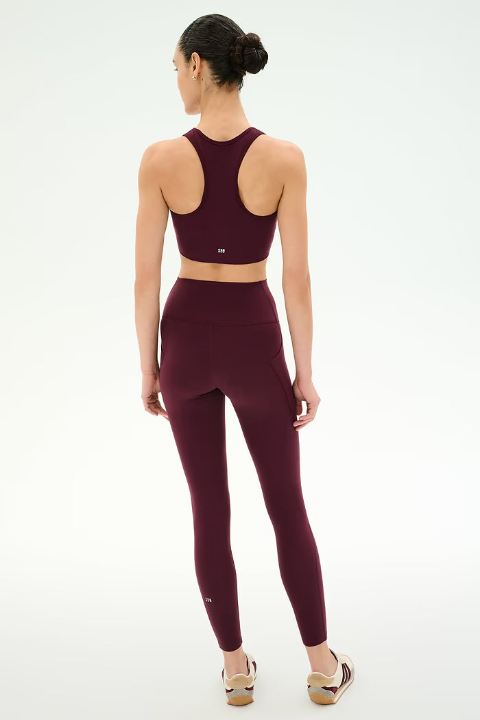 Airweight High Waist 7/8 Pocket Legging - Dark Cherry-Splits59-Happy on Main