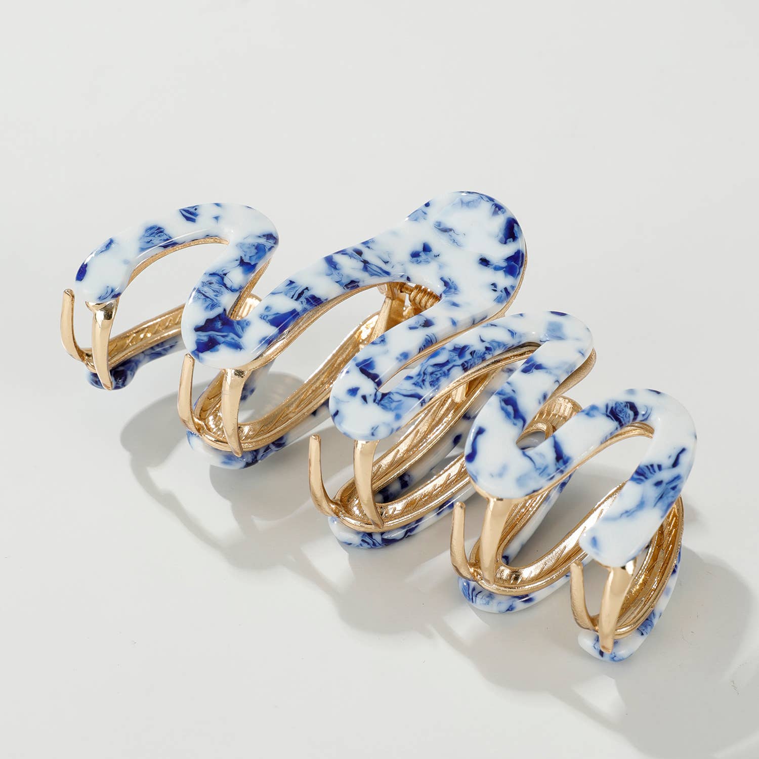 Willow Coastal | Large Squiggle Metal Claw Clip-Misc Accessories-Happy on Main