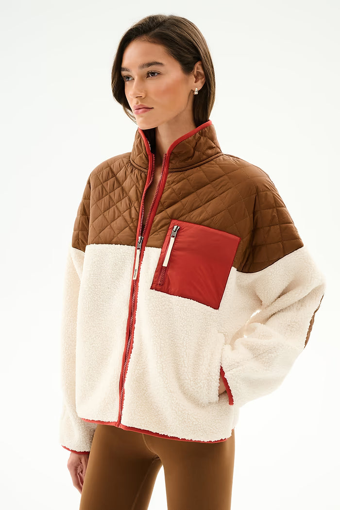 Skylar Sherpa Jacket - Creme/Toffee-Splits59-Happy on Main