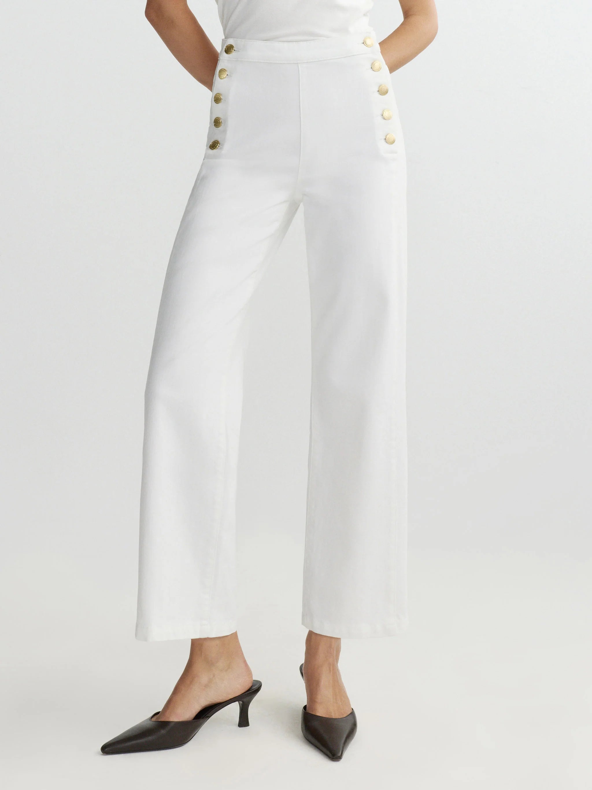 Karmine Refined Wide Leg - White Sailor-DL1961-Happy on Main