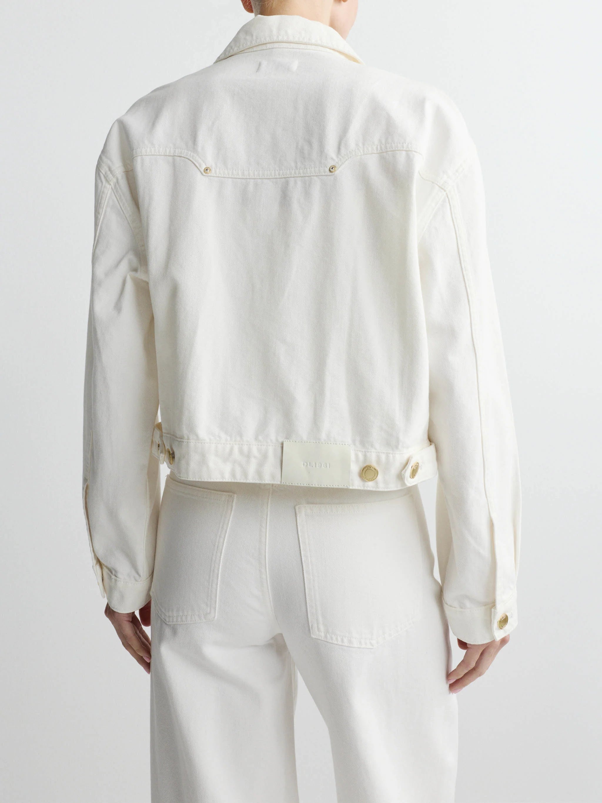 Jamie Denim Jacket - White-DL1961-Happy on Main