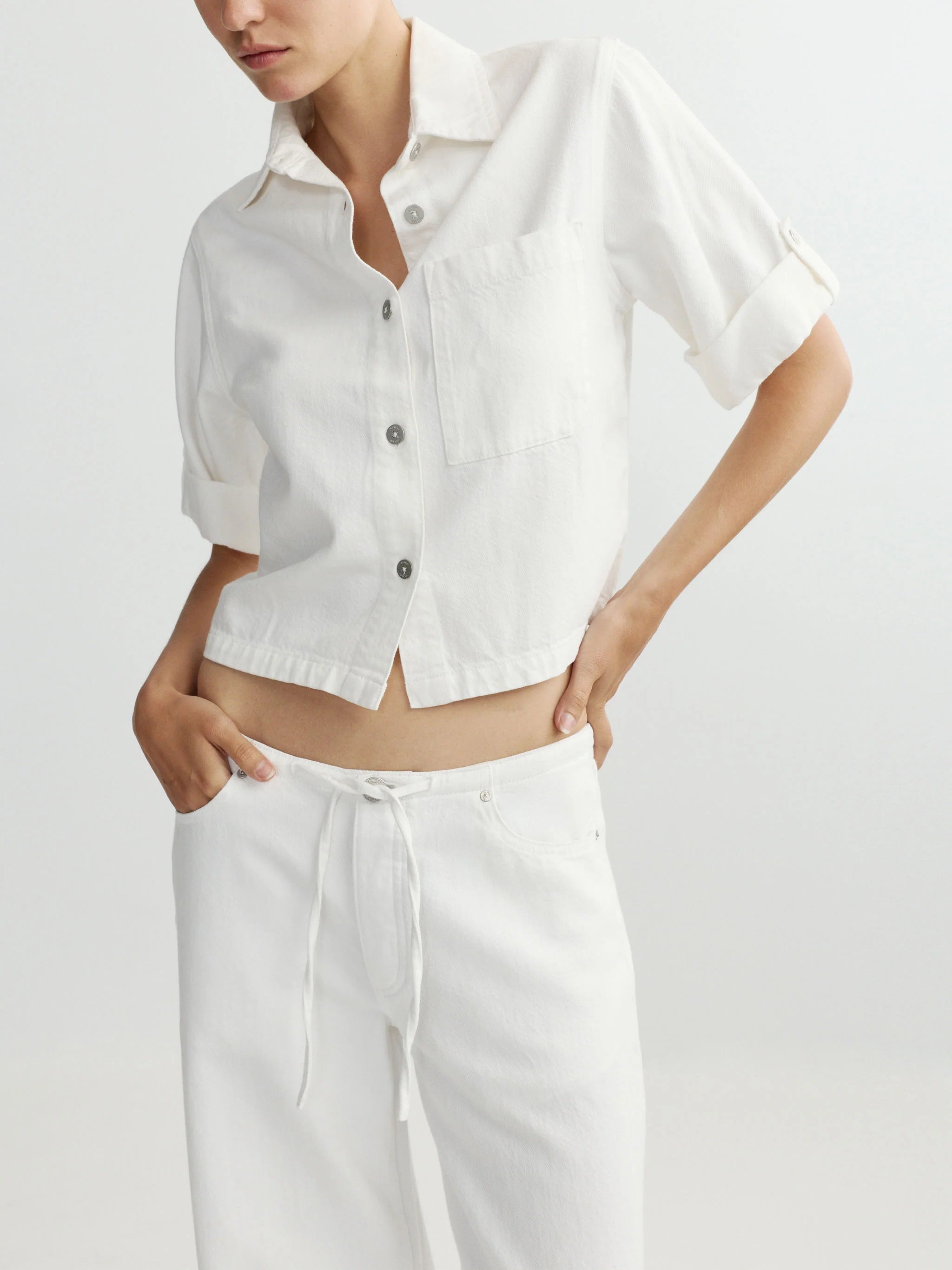 Montauk Shirt - White Aura-DL1961-Happy on Main