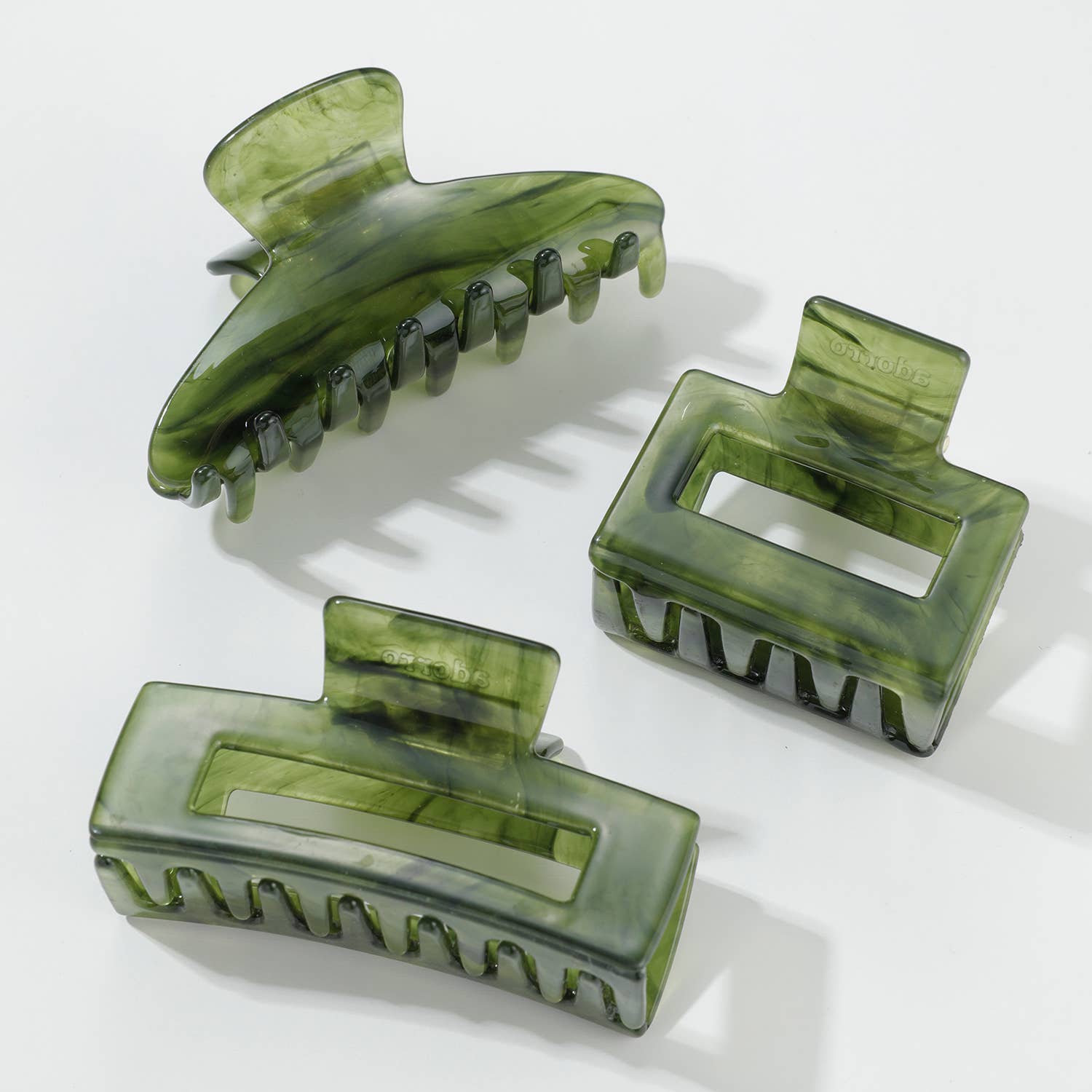Jade Green | Assorted Small/Medium Claw Clips-Misc Accessories-Happy on Main