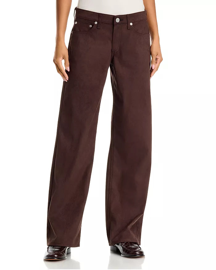 Faux Suede Cam Full Straight - Dark Brown-Rag & Bone-Happy on Main