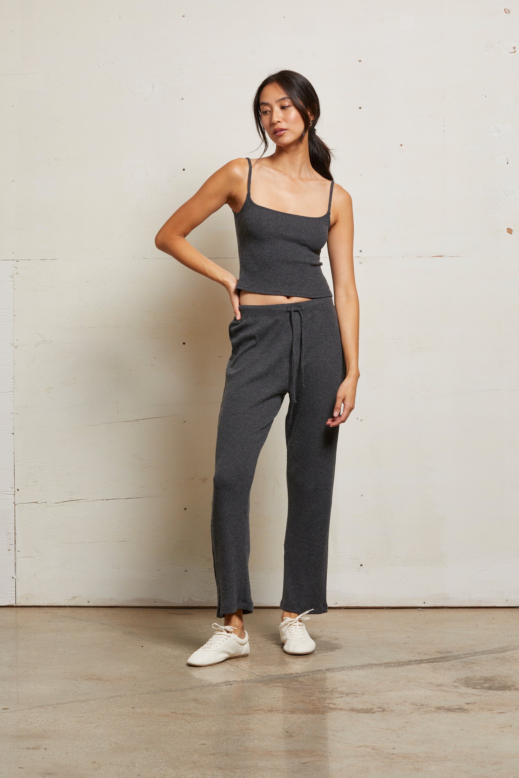 Remi- 2x1sweater Rib Drawstring Pant-Sweatpants/Sweatshorts-Happy on Main