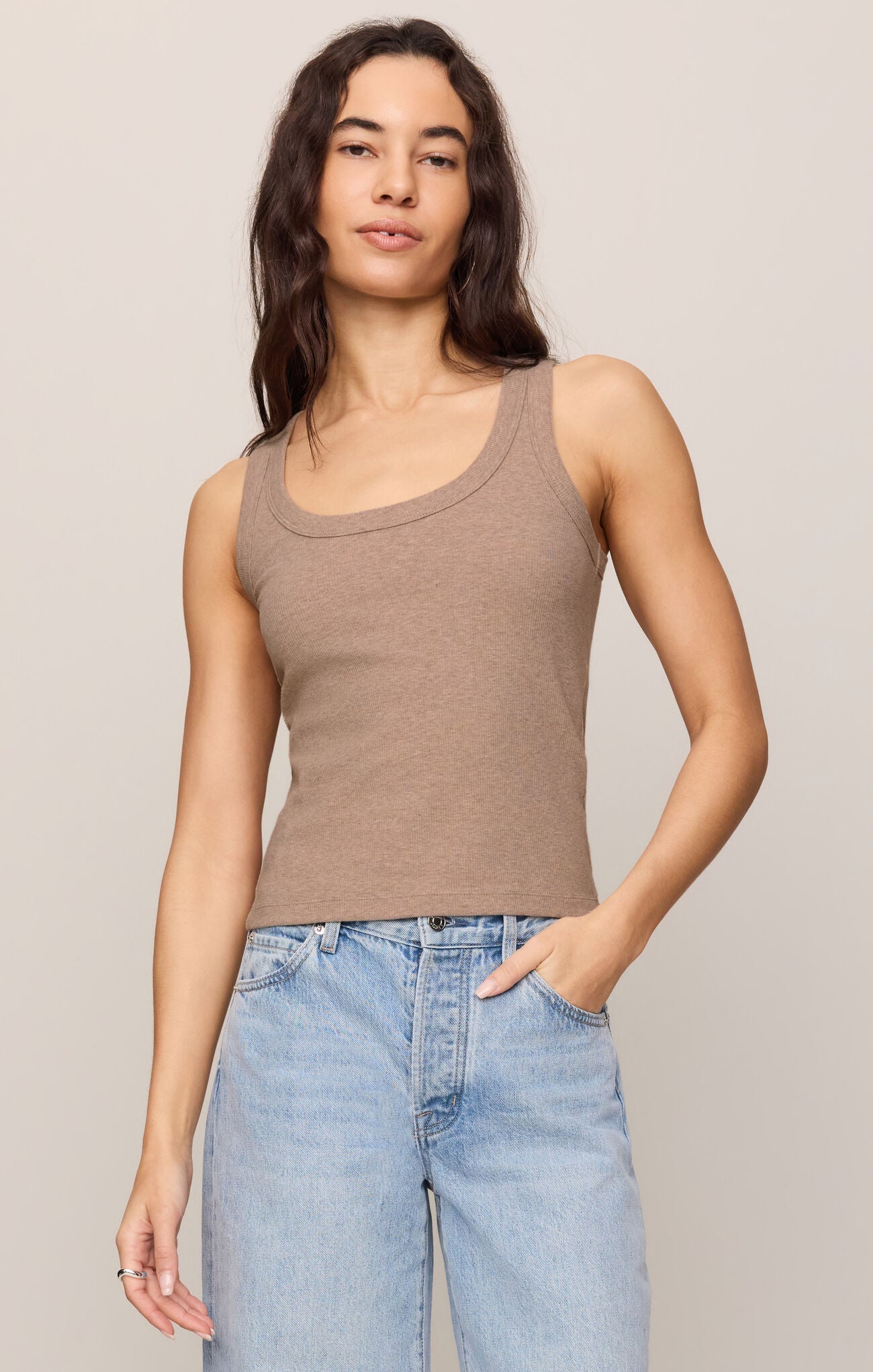 ROWE SCOOP TANK - HEATHER ASH-Z Supply-Happy on Main