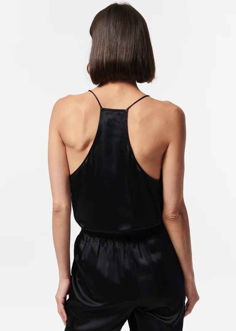Racer Charmeuse Cami - Black-Cami NYC-Happy on Main