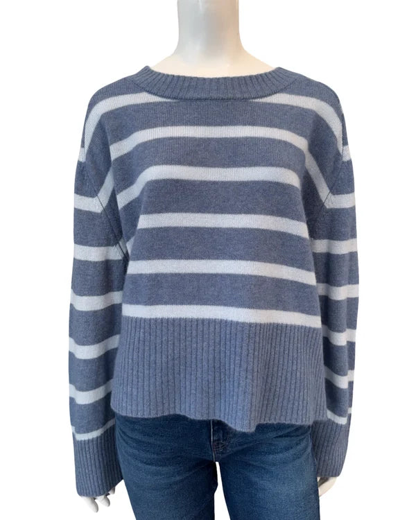 Perfect Day Crew Stripes - Denim/Sky-Cortland Park-Happy on Main