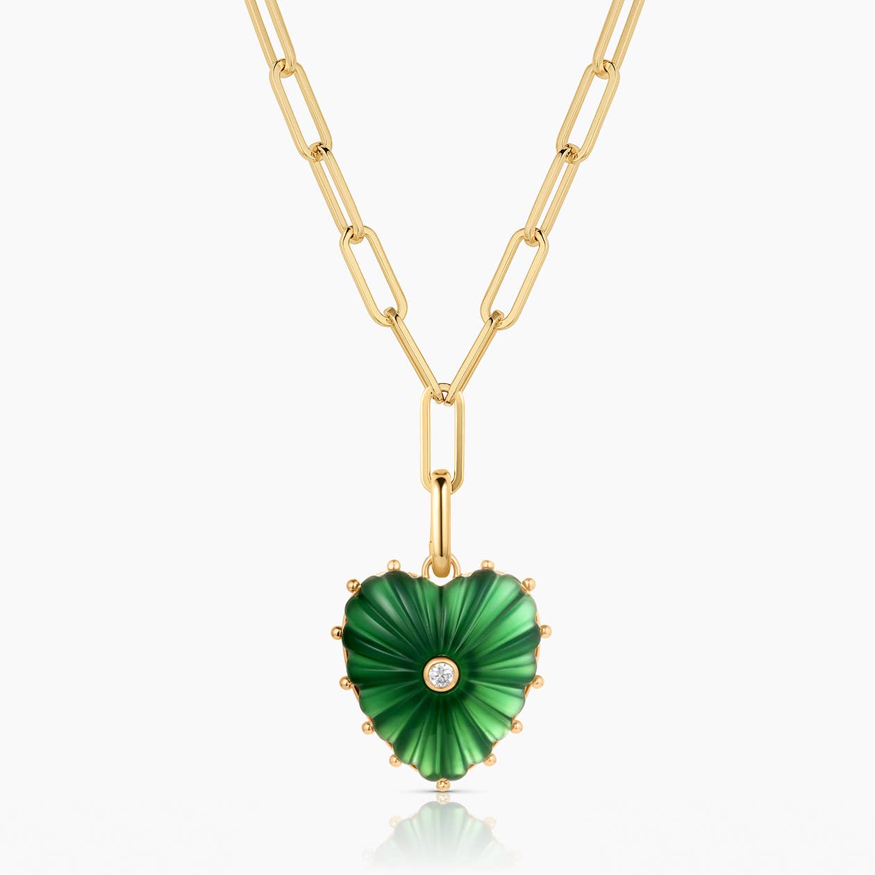 Malene Jade Clip Necklace-Happy on Main
