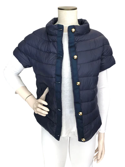 Greenwich Gold Vest - Navy-Cortland Park-Happy on Main