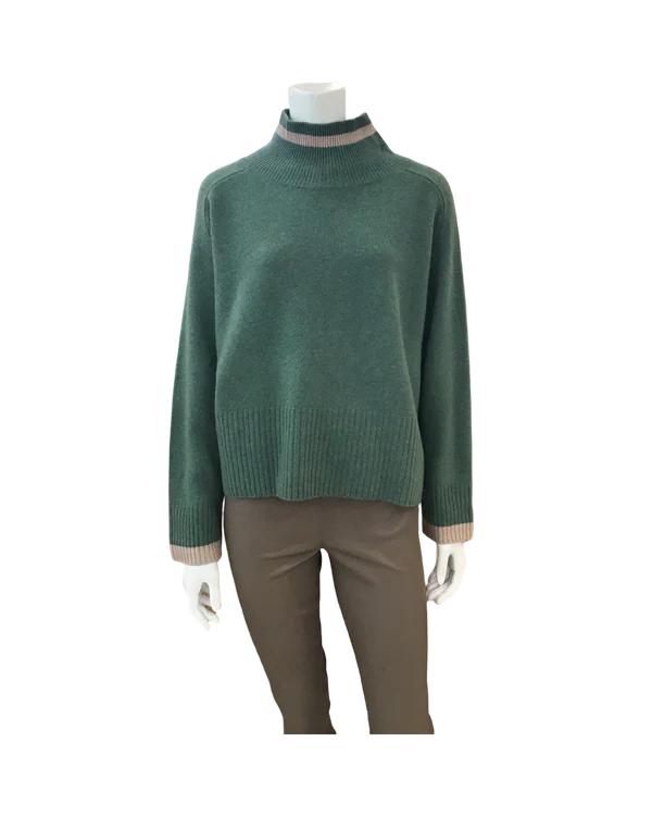 Hamilton Sweater - Fern/Camel-Cortland Park-Happy on Main