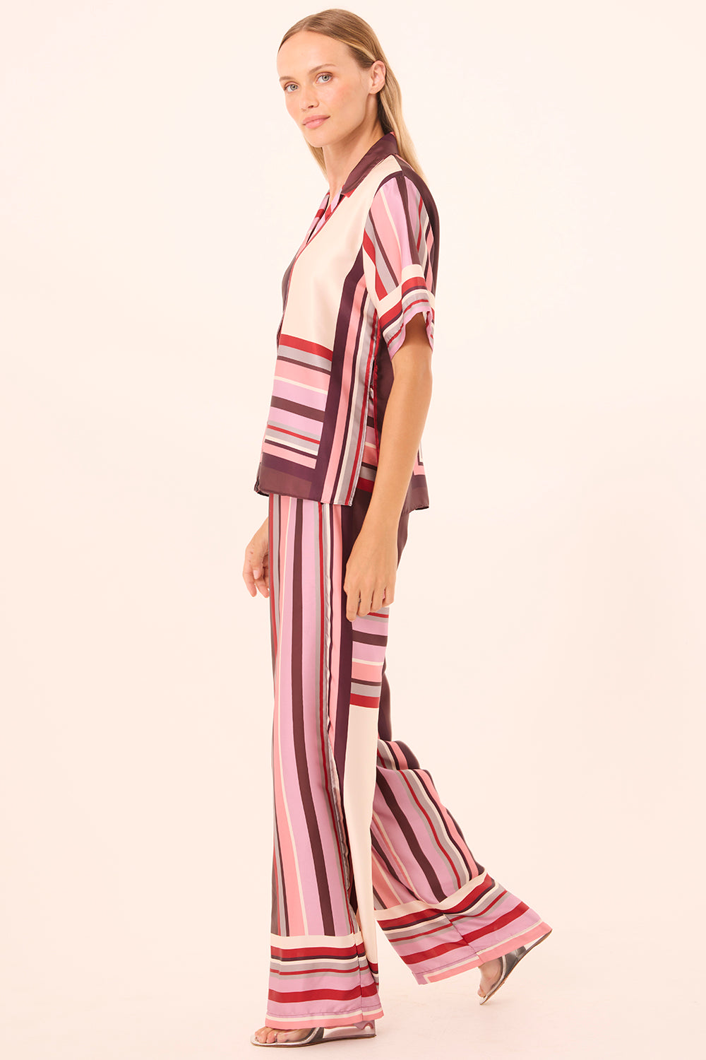 Izzie Pant - Chocolate Geo Stripe-MISA-Happy on Main