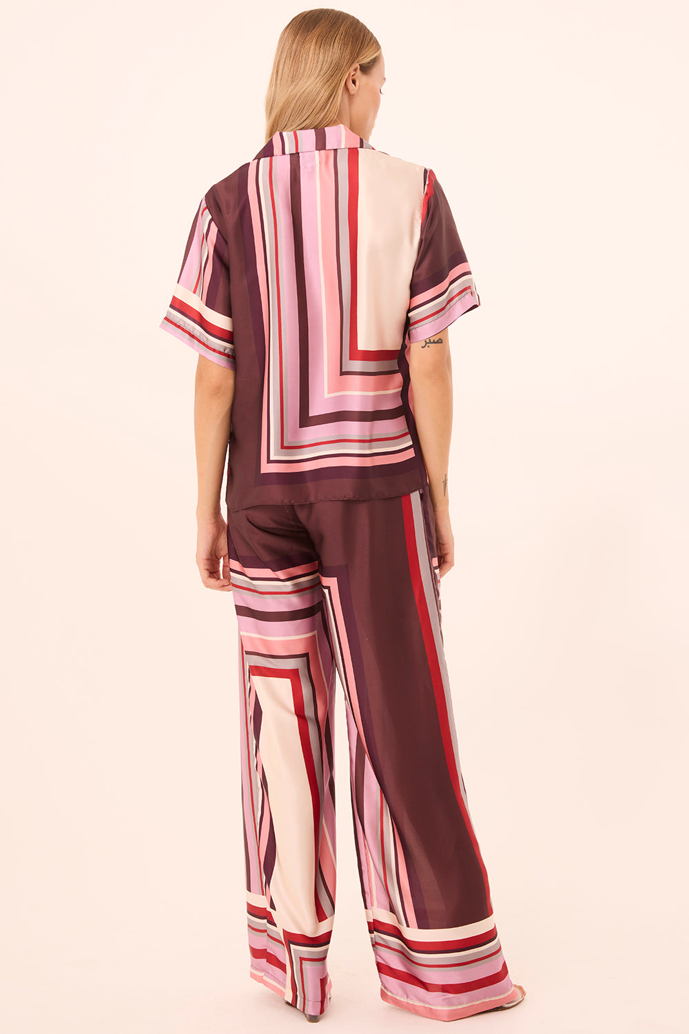 Izzie Pant - Chocolate Geo Stripe-MISA-Happy on Main