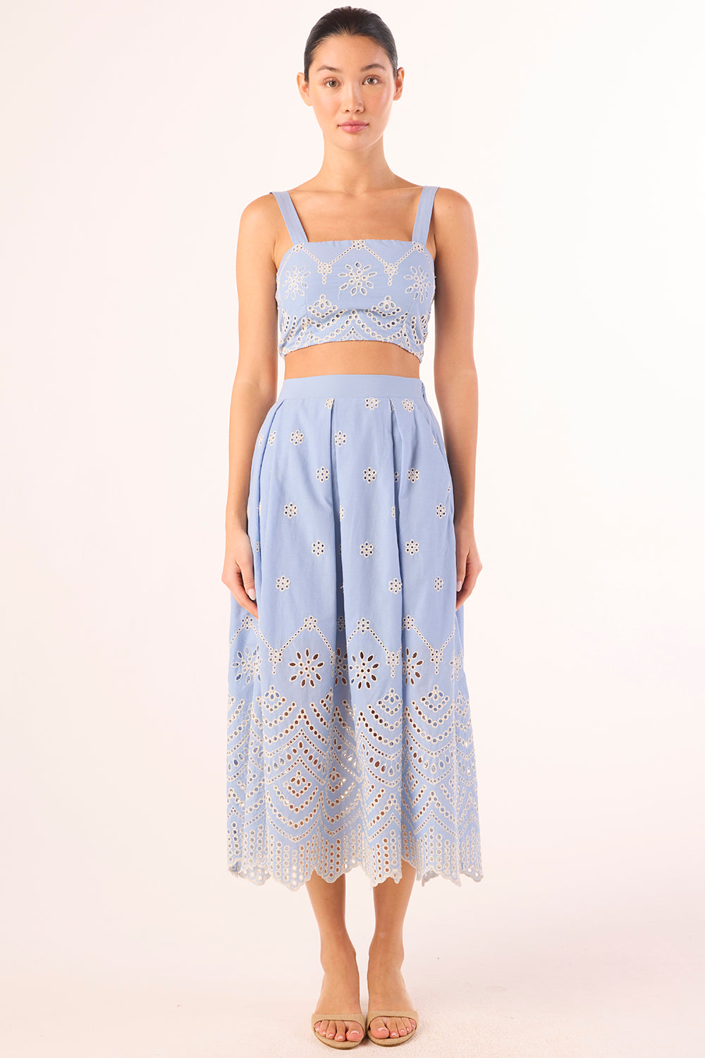 Aggie Skirt - Periwinkle Scallop-MISA-Happy on Main