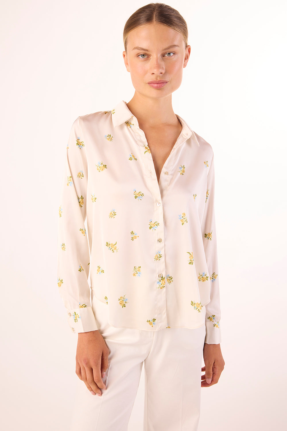 Celine Top - Spaced Ditsy Ivory-MISA-Happy on Main