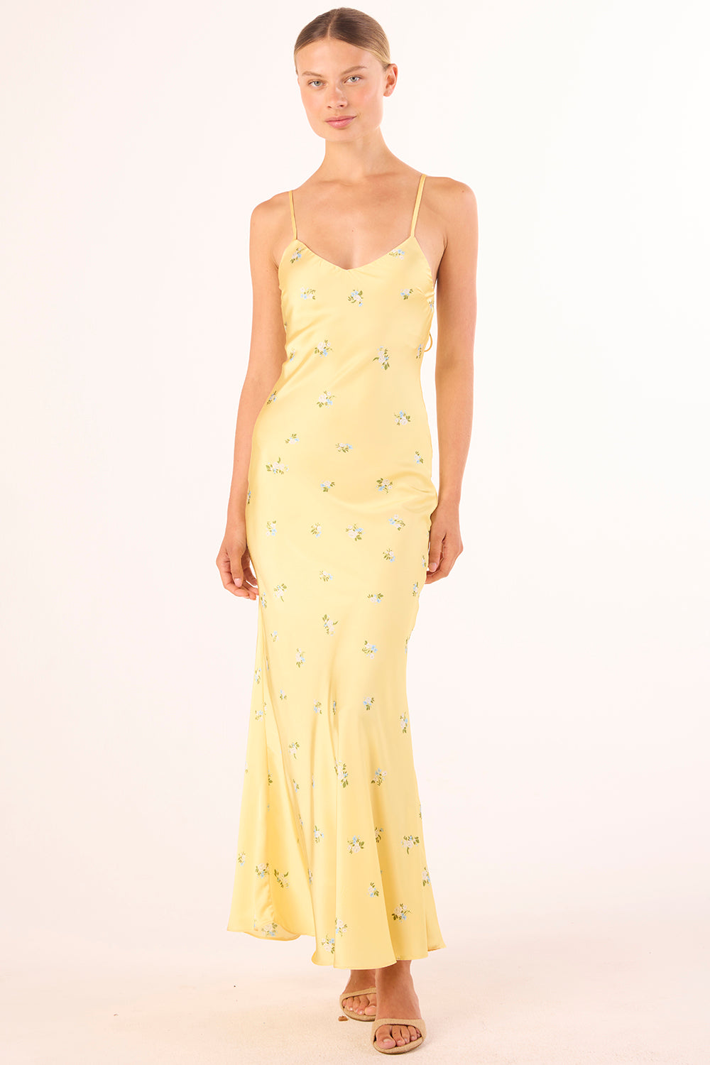 Sariyah Dress - Spaced Ditsy Yellow-MISA-Happy on Main