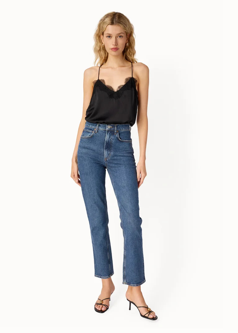 Racer Charmeuse Cami - Black-Cami NYC-Happy on Main