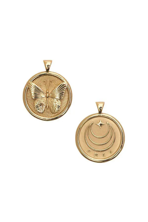 FREE JW Small Pendant Coin - 16-18" Beaded Satellite Chain-Jane Win-Happy on Main