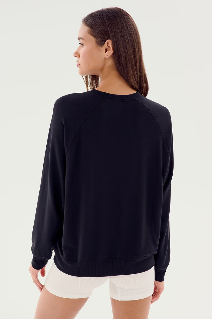 Andie Oversized Fleece Sweatshirt - Black-Splits59-Happy on Main