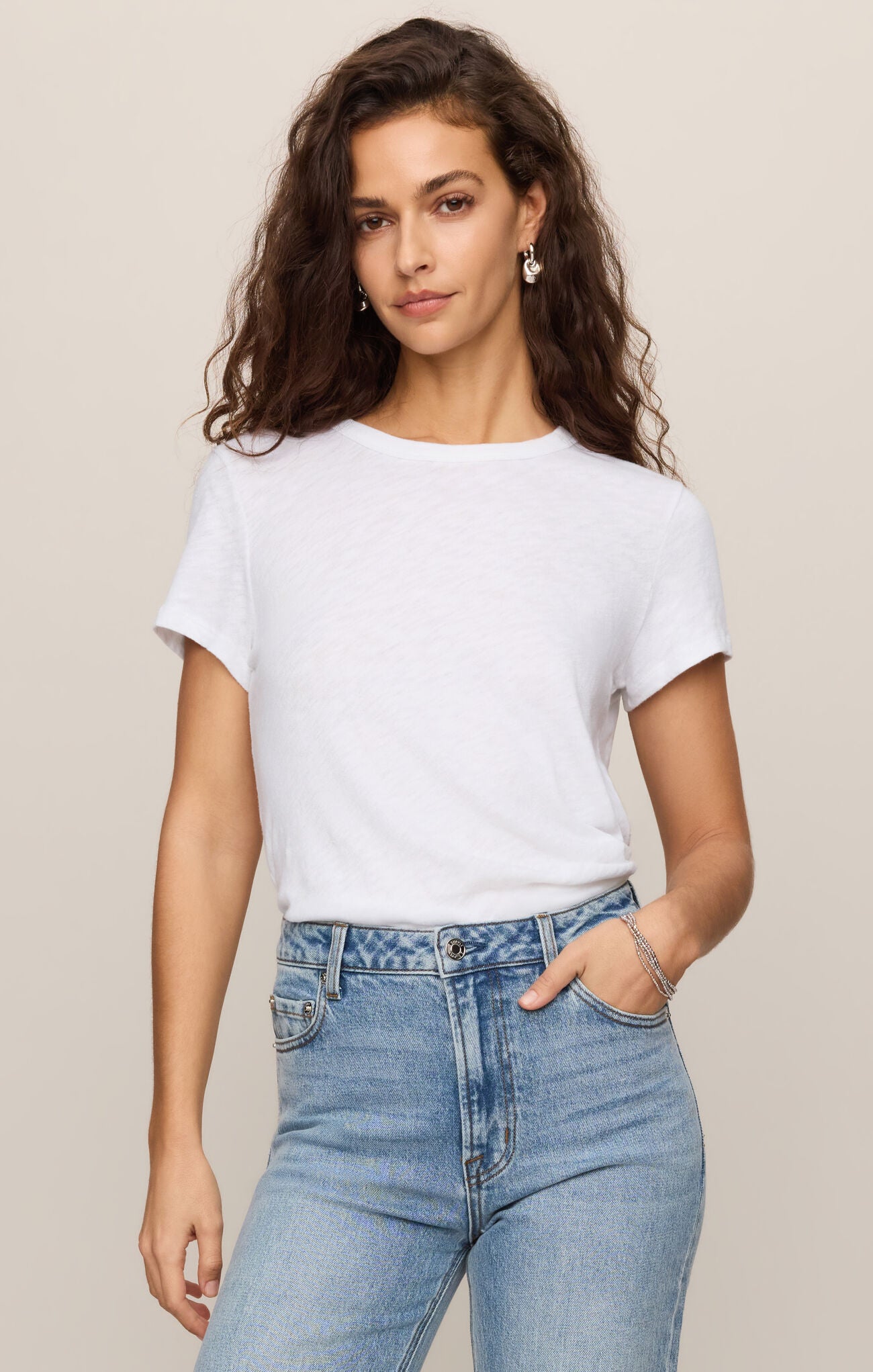 Junie Slub Tee Shirt - White-Z Supply-Happy on Main