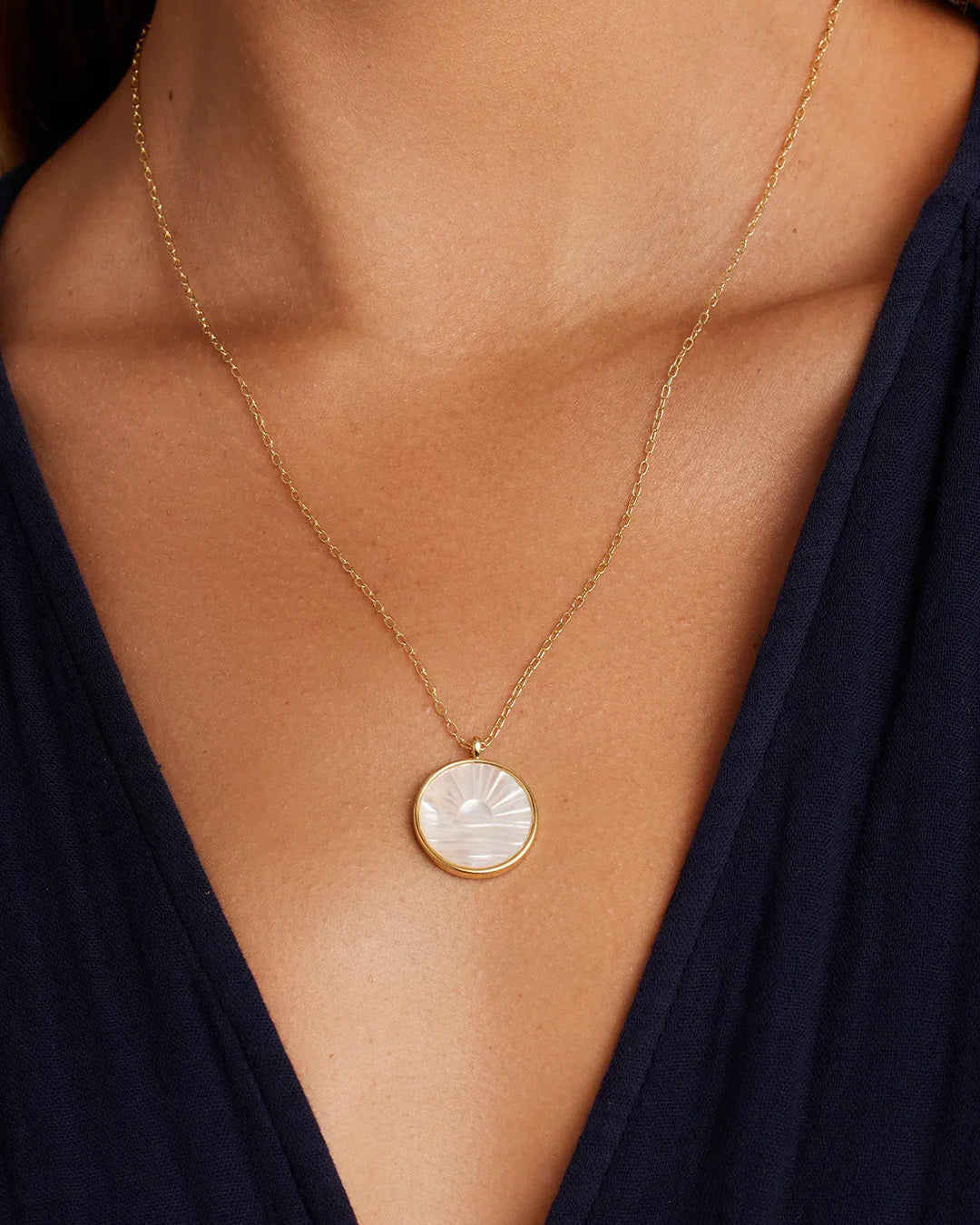 Sunset Etched Necklace-Gorjana-Happy on Main