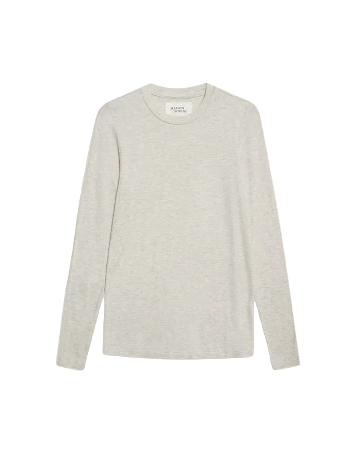 Chicago Long Sleeve - Heather Grey-Maison Wheat-Happy on Main