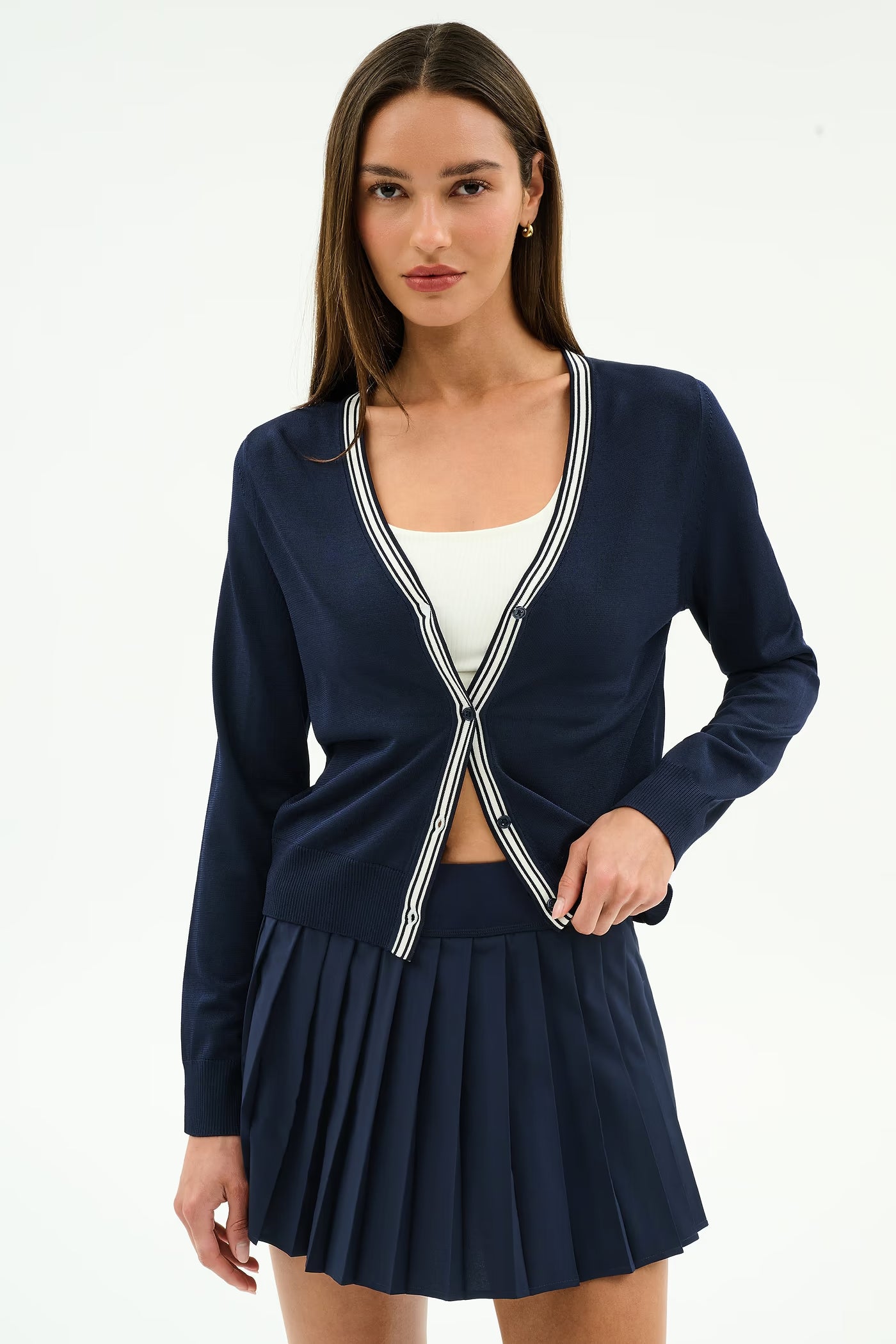 Bekah Knit Cardigan - Indigo/White-Splits59-Happy on Main