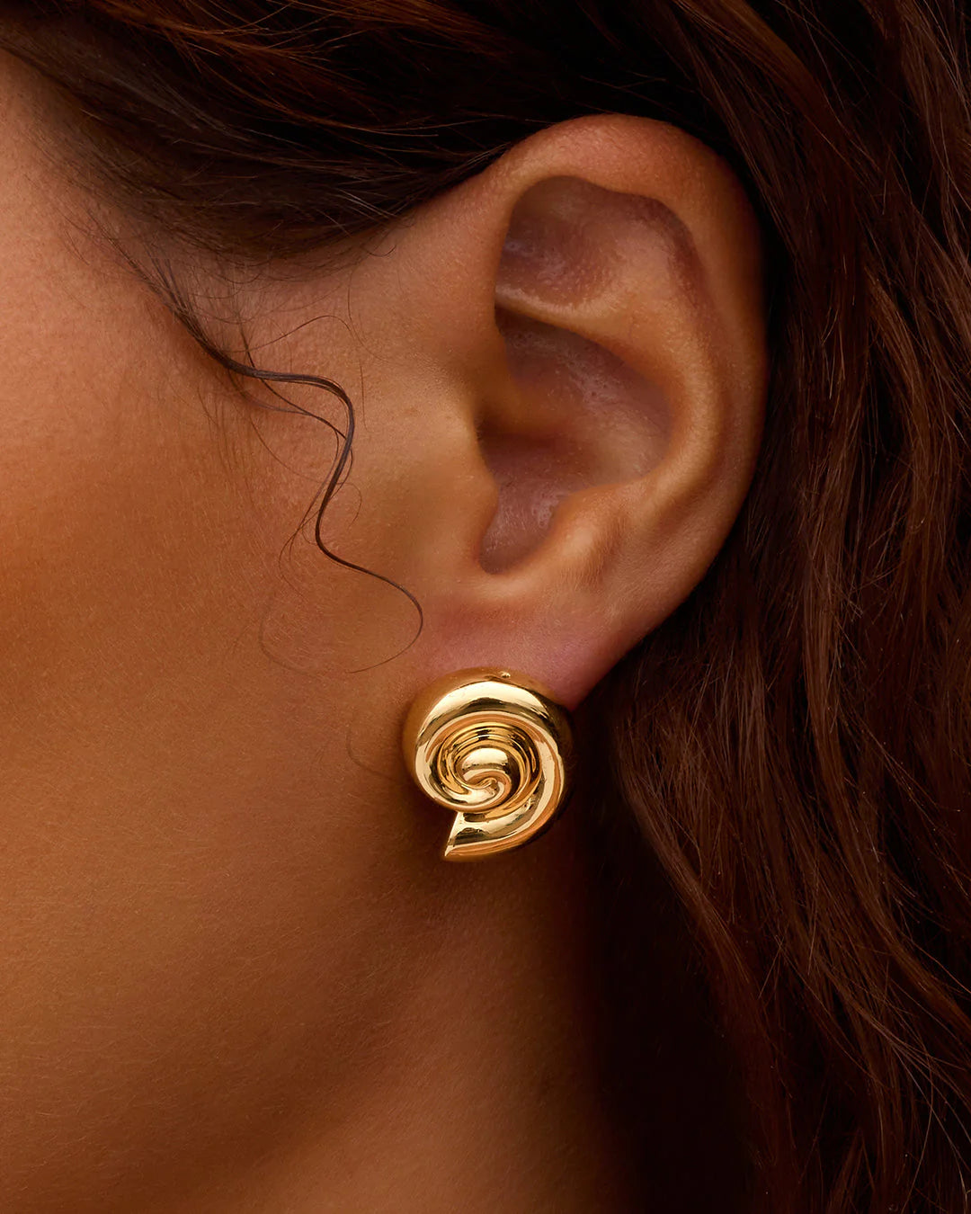 Nautilus Statement Earrings - Gold-Gorjana-Happy on Main