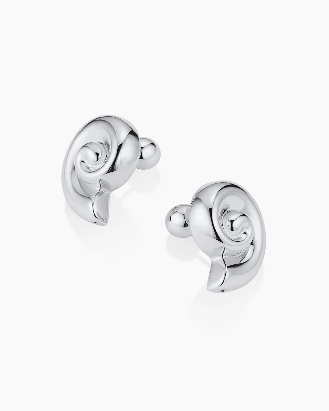 Nautilus Statement Earrings - Silver-Gorjana-Happy on Main