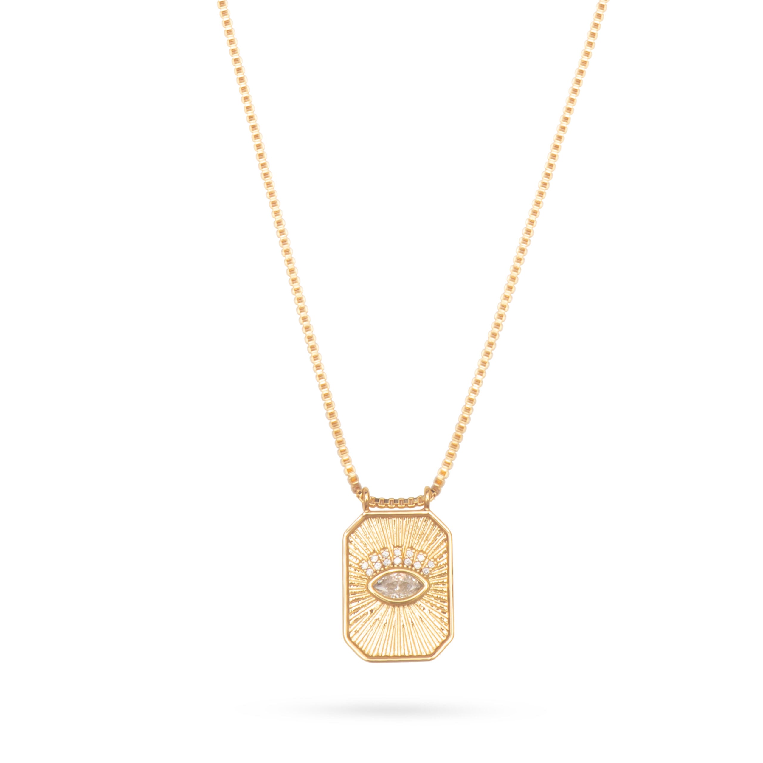 Talisman Pendant Necklace - CZ-Fine Jewelry-Happy on Main