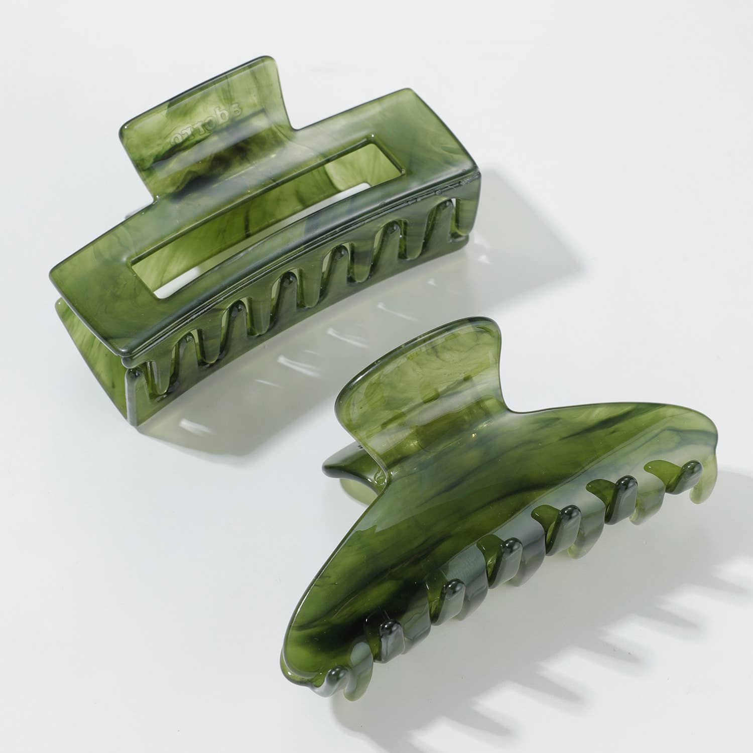 Jade Green | Assorted Small/Medium Claw Clips-Misc Accessories-Happy on Main