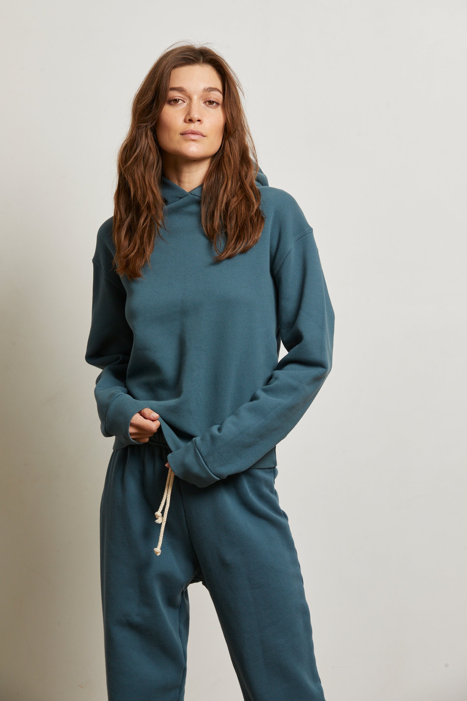 Heart Fleece Pullover Hoodie-Sweatshirts-Happy on Main