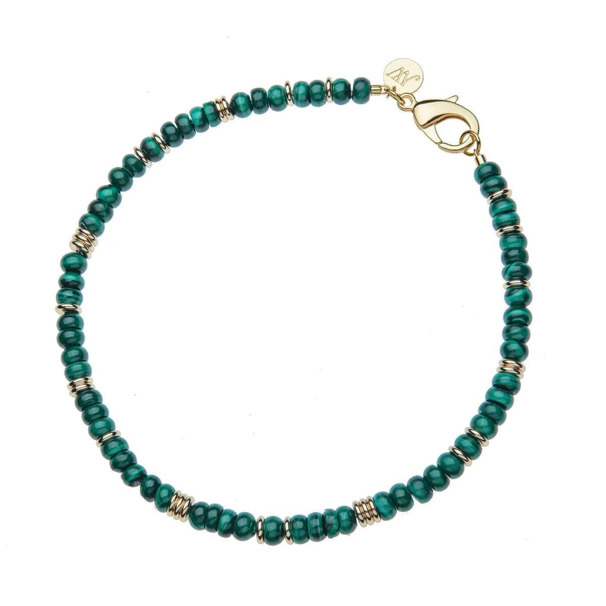 Gumdrop Beaded Necklace in Malachite-Jane Win-Happy on Main