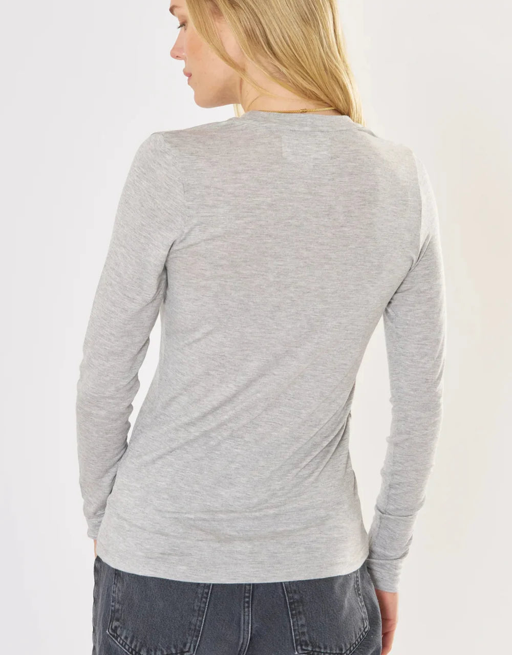 Chicago Long Sleeve - Heather Grey-Maison Wheat-Happy on Main