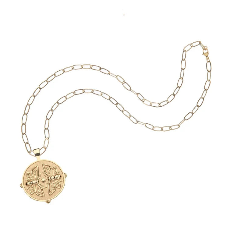 SISTERS Forever JW Original Pendant Coin - 18" Drawn Link Chain-Jane Win-Happy on Main