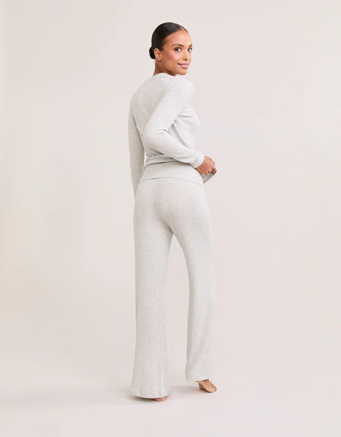 Hudson Hatchi Rib Lounge Pant - Heather Ash-Maison Wheat-Happy on Main