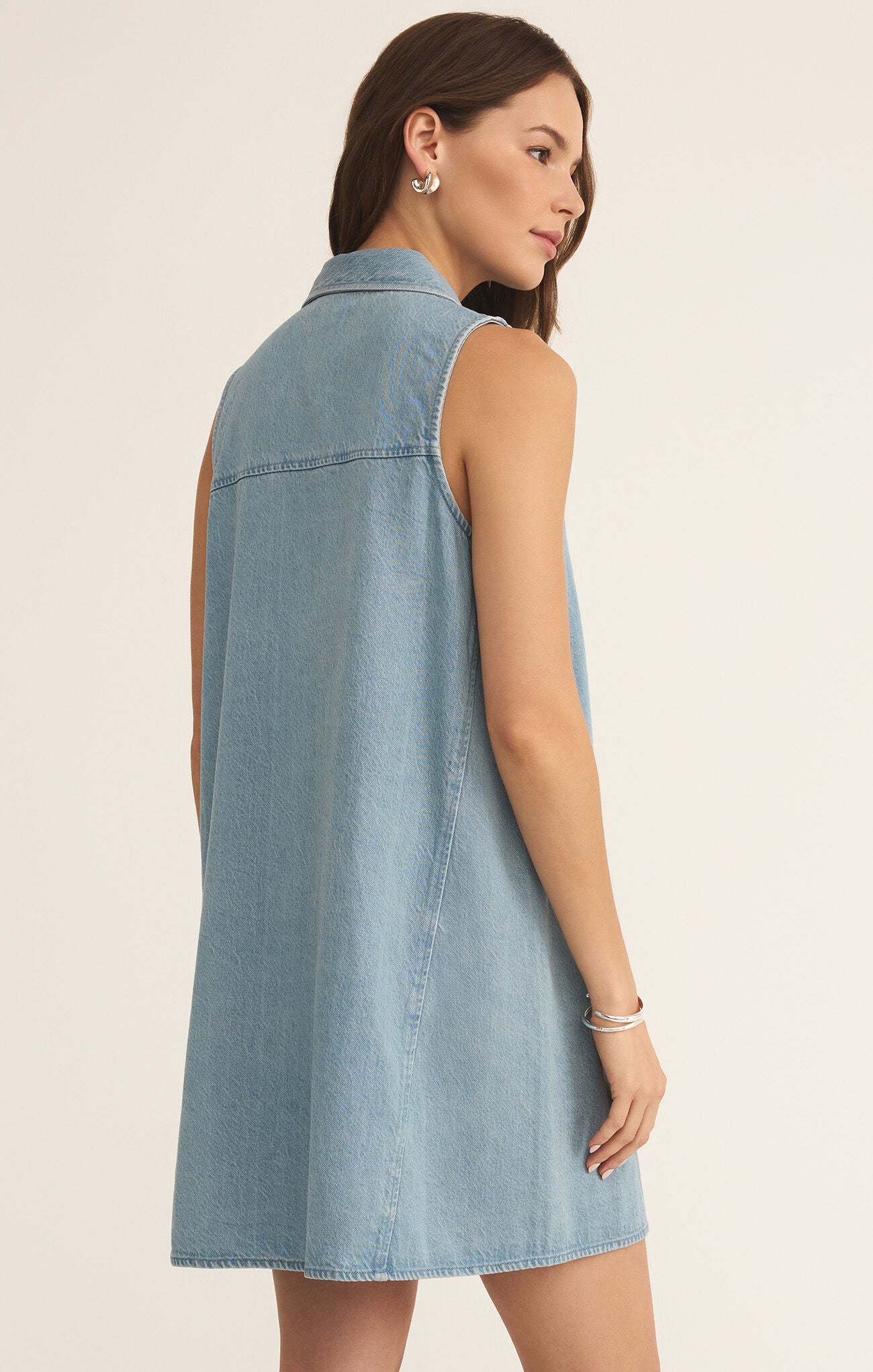 New Day Twill Mini Dress-Casual Dresses-Happy on Main