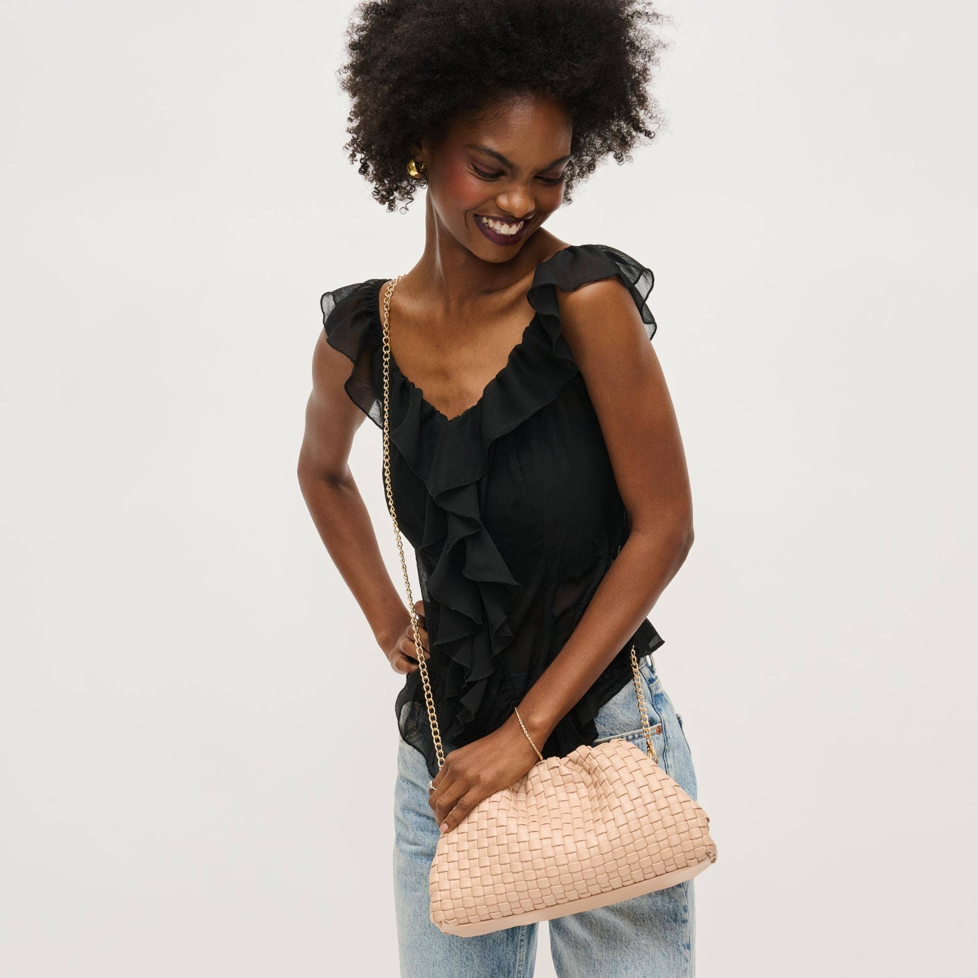 Tate Woven Frame Clutch-Urban Expressions-Happy on Main