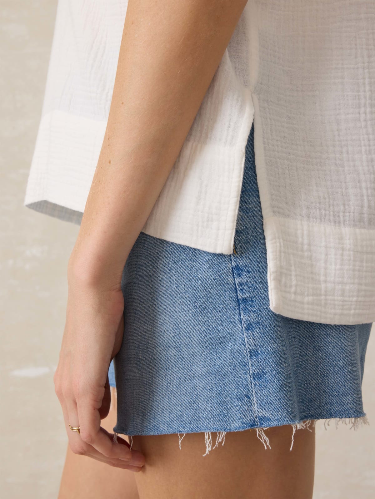 Dune Cotton Gauze Zoe Top-Faherty-Happy on Main