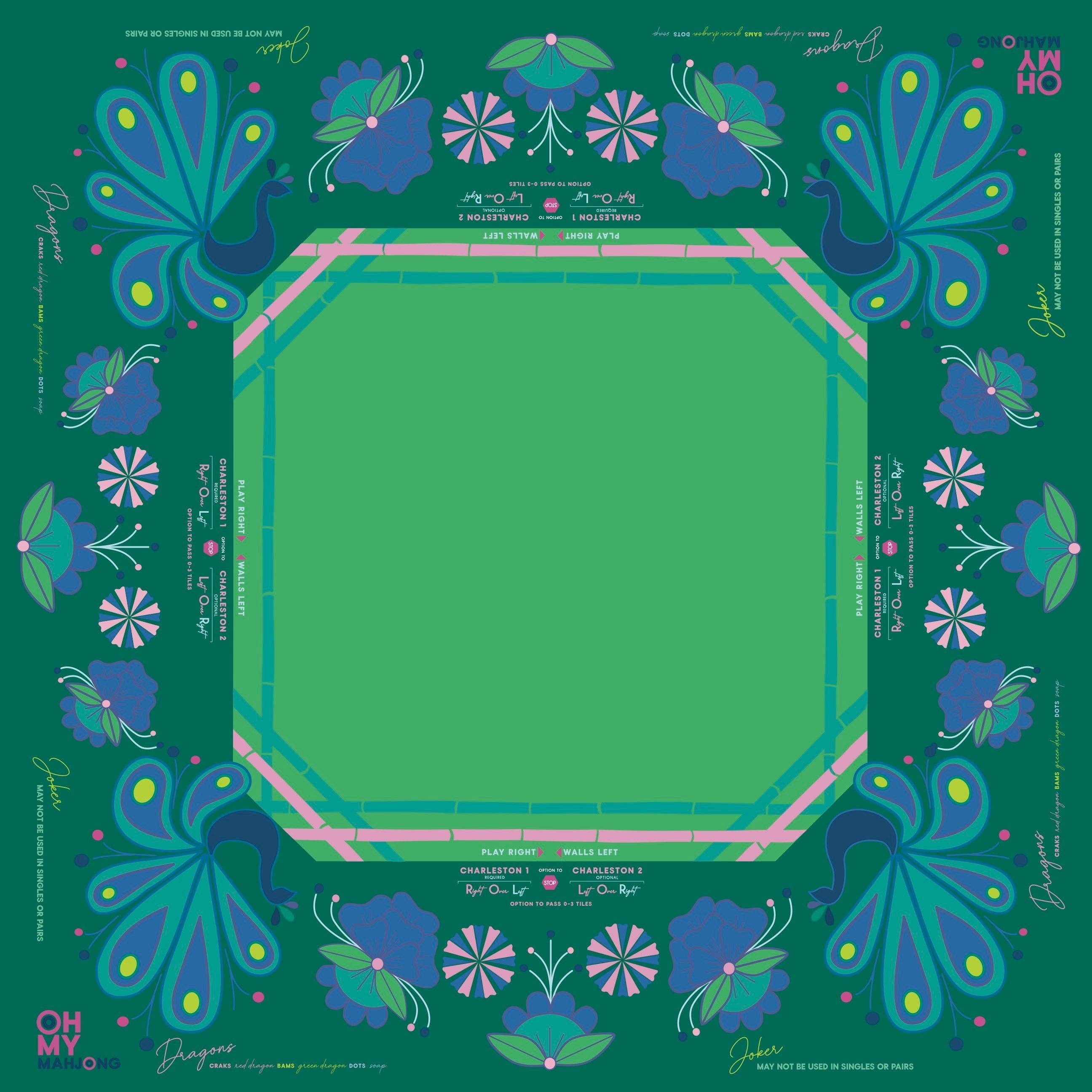 Birdie Green Mat in Tube-Oh My Mahjong-Happy on Main