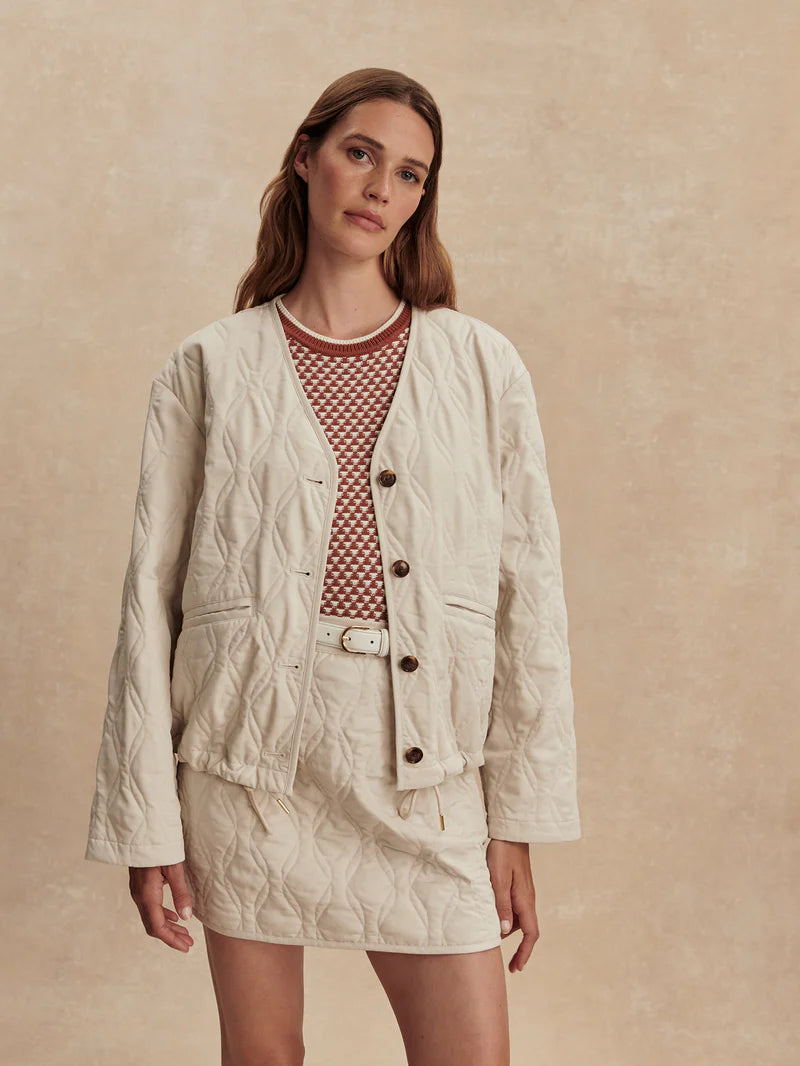 Saba Quilted Jacket - Oat Milk-Varley-Happy on Main