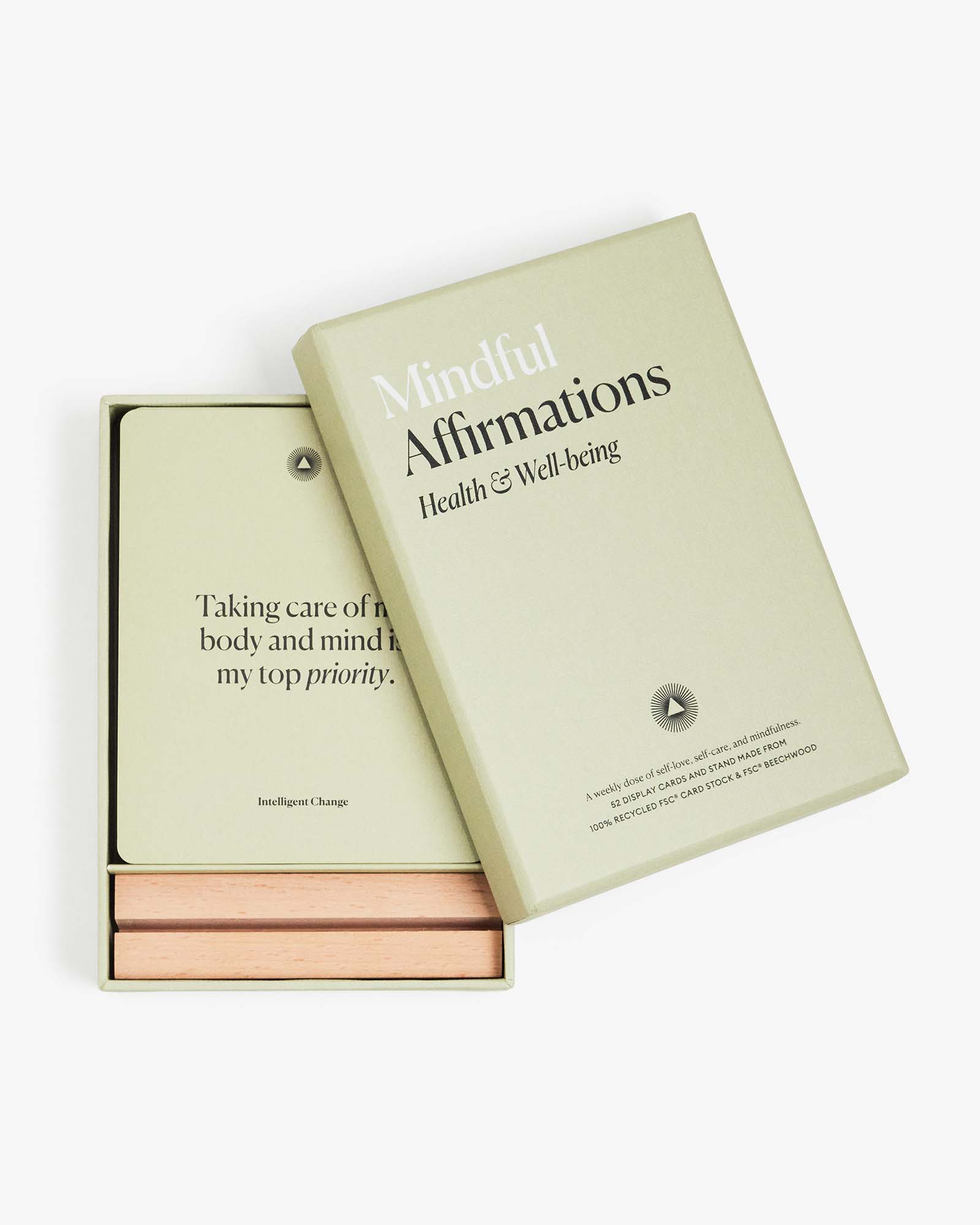 Mindful Affirmations Health & Wellbeing, Display Cards Gift-Intelligent Change-Happy on Main
