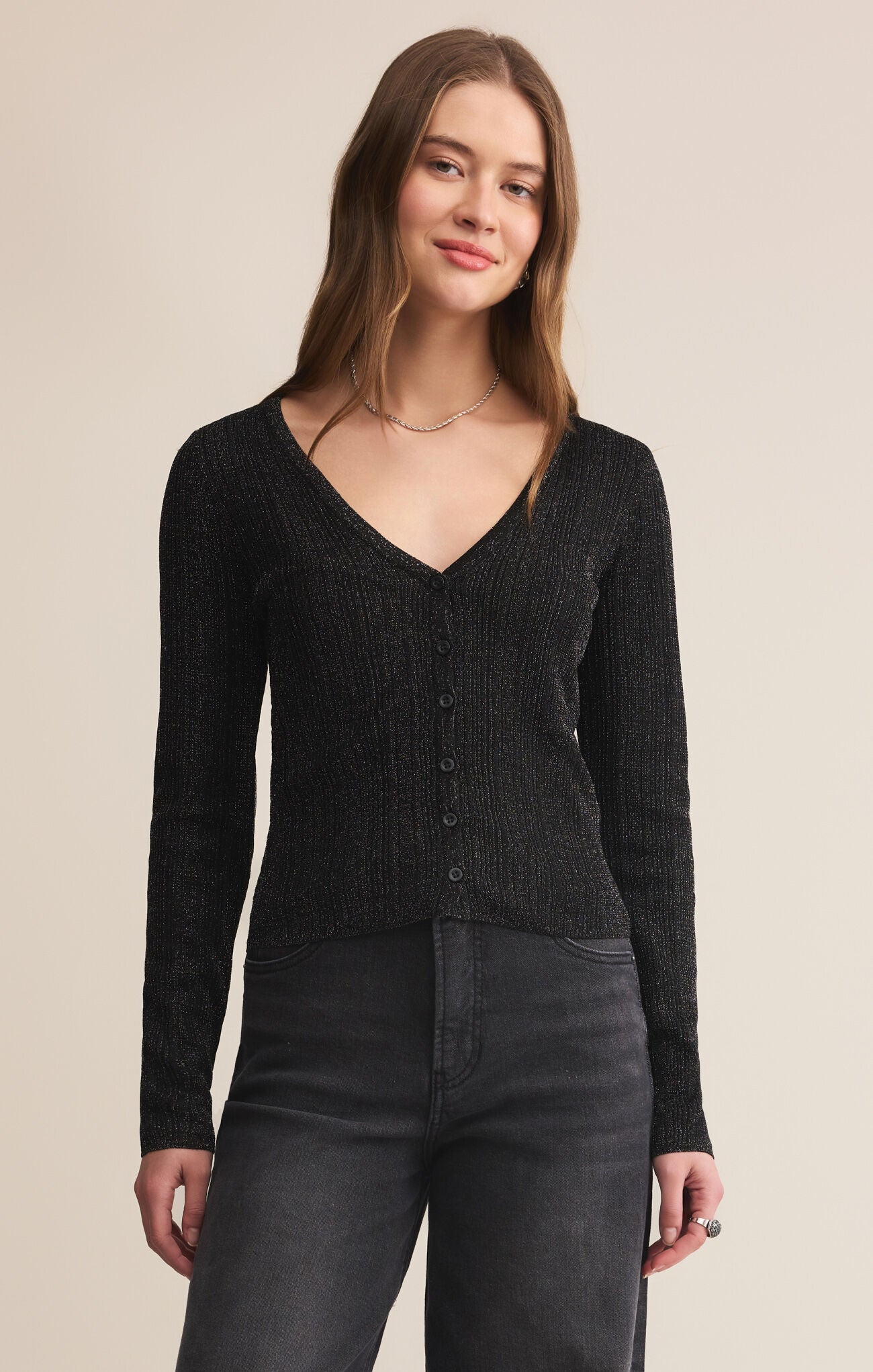 Abel Shimmer Sweater Top-Core Sweaters-Happy on Main